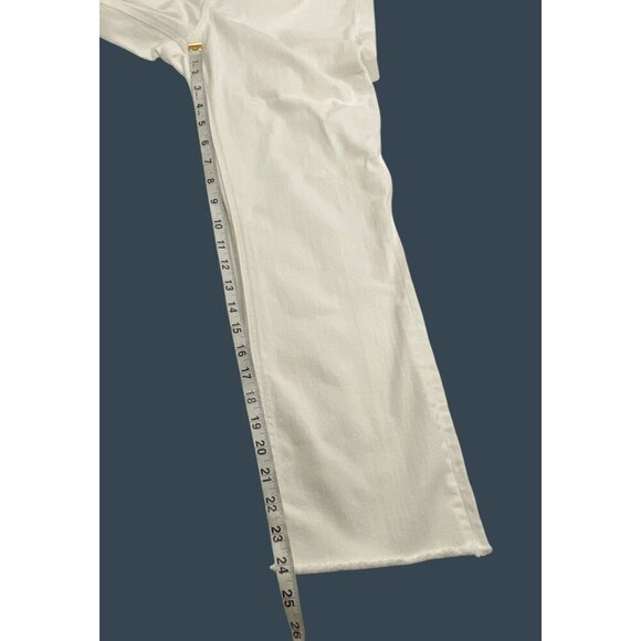 J. Crew 2024 Flare crop white jean in signature stretch fray hem women’s 28 - Picture 11 of 12
